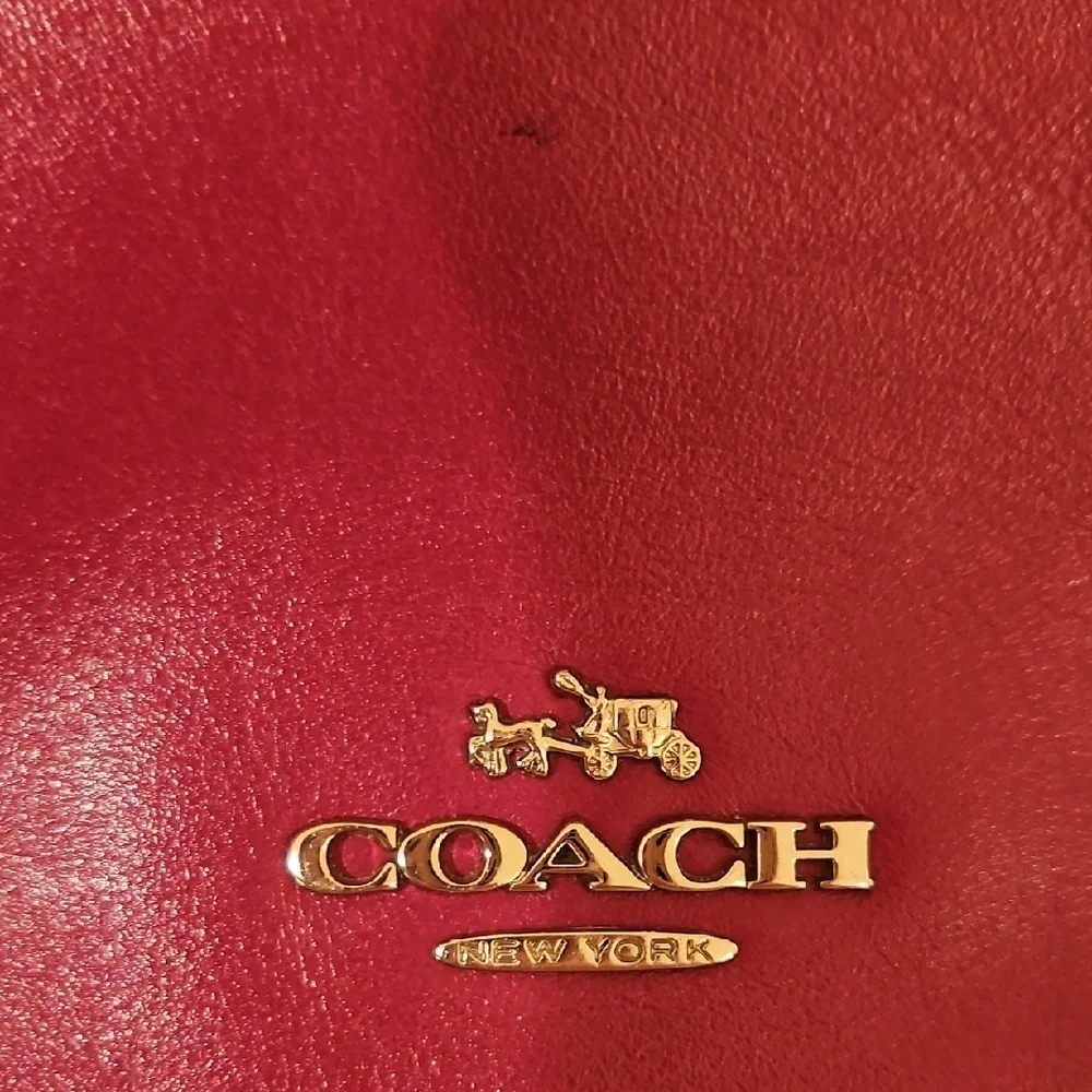 Coach Wine Leather Crossbody Bag - Picture 7 of 8